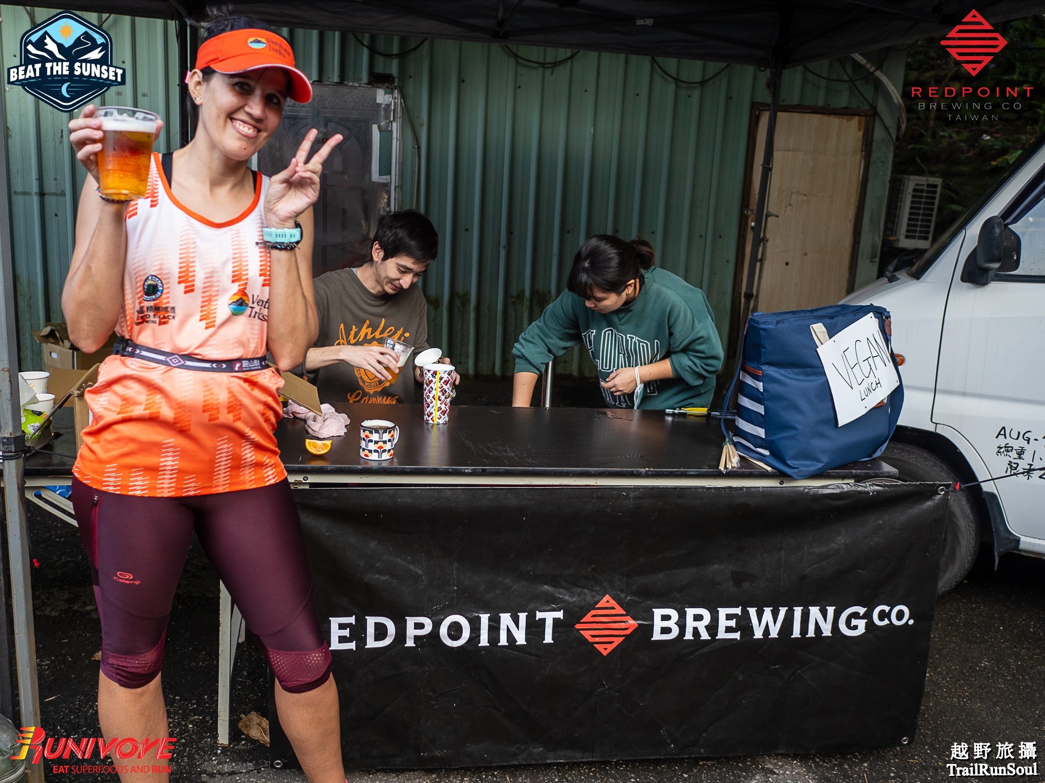 Redpoint craft beer at the finish